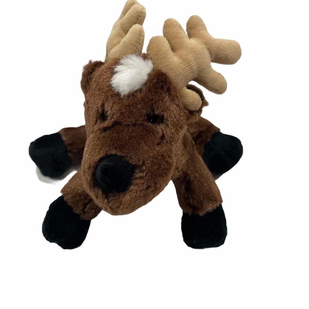 Ganz Reindeer Plush Toy Kids 6in Brown Tan Stuffed Animal Christmas Holiday